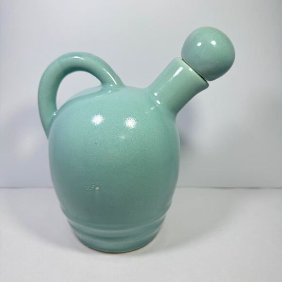 Mohawk Jug Green Stoneware Vintage Pottery NY R-4 Jug Sea Foam Green - Picture 3 of 9